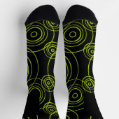 Lime Green Rain Ripples Socken (Oben)
