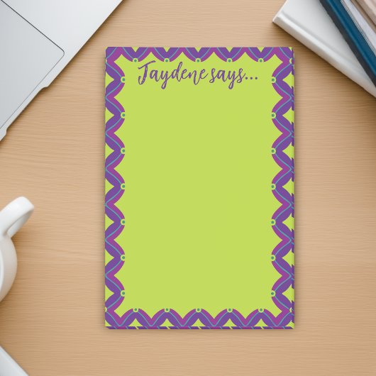 Lime Green Retro Post-it Klebezettel