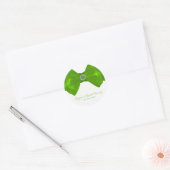 Lime Green Ribbon & Diamonds Brautparty Elegant Runder Aufkleber (Umschlag)