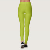 Lime Green Schlicht und einfach Leggings (Rückseite)