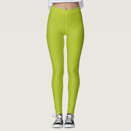 Lime Green Schlicht und einfach Leggings