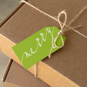 Lime Green Sehr froh Custom Foto Weihnachten Geschenkanhänger