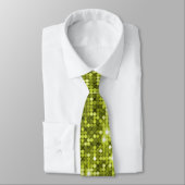 Lime Green Sequin Sparkle Neck Tie Krawatte (Gebunden)