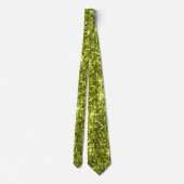 Lime Green Sequin Sparkle Neck Tie Krawatte (Rückseite)