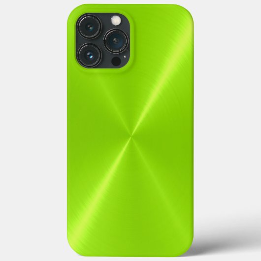 Lime Green Shiny Stainless Steel Metal Case-Mate iPhone Hülle (Rückseite)