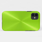 Lime Green Shiny Stainless Steel Metal Case-Mate iPhone Hülle (Rückseite (Horizontal))