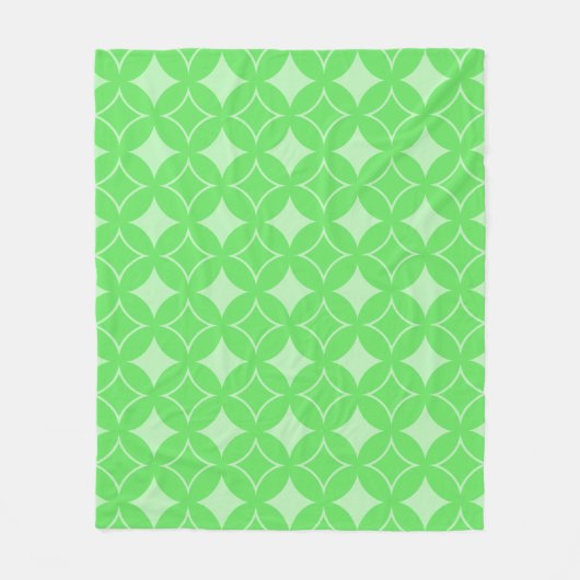 Lime-Green-Shippo-Muster Fleecedecke (Vorderseite)