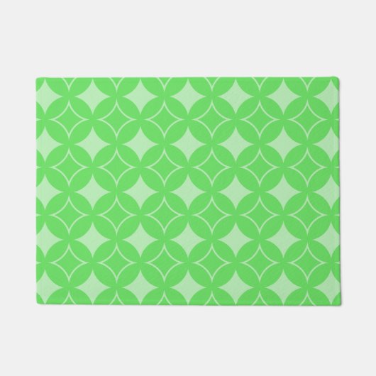 Lime-Green-Shippo-Muster Fußmatte (Vorderseite)