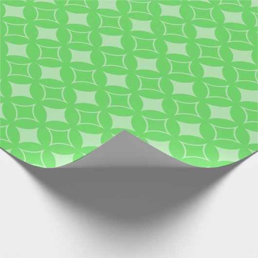 Lime-Green-Shippo-Muster Geschenkpapier (Ecke)