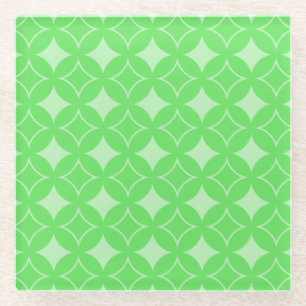Lime-Green-Shippo-Muster Glasuntersetzer
