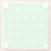 Lime-Green-Shippo-Muster Glasuntersetzer (Rückseite)