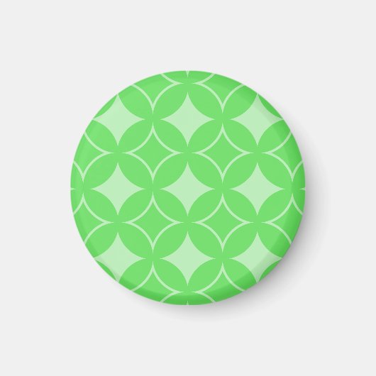 Lime-Green-Shippo-Muster Magnet (Vorne)
