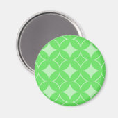 Lime-Green-Shippo-Muster Magnet (Vorderseite/Rückseite)