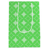 Lime-Green-Shippo-Muster Mittlere Geschenktüte (Rückseite)