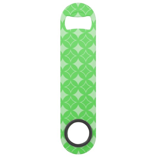 Lime-Green-Shippo-Muster Speedflaschenöffner (Vorderseite)