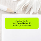 Lime Green Simple Schlicht Rücksendeadressen-Aufkl (Insitu)