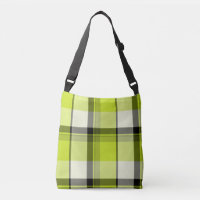 Lime Green & Slate Karierte digitale Kunst