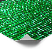 Lime Green Sparkle Modern Glam Sequin Party Banner Poster (Ecke)