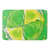 Lime Green Spiral Badematte (Vorderseite)