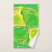 Lime Green Spiral Badhandtuch Set (Handtuch)