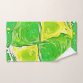 Lime Green Spiral Badhandtuch Set (Handtuch)