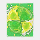 Lime Green Spiral Fleecedecke (Vorderseite)