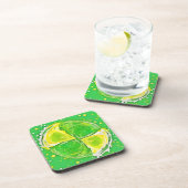 Lime Green Spiral Getränkeuntersetzer (Rechte Seite)
