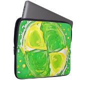 Lime Green Spiral Laptopschutzhülle (Vorne Rechts)