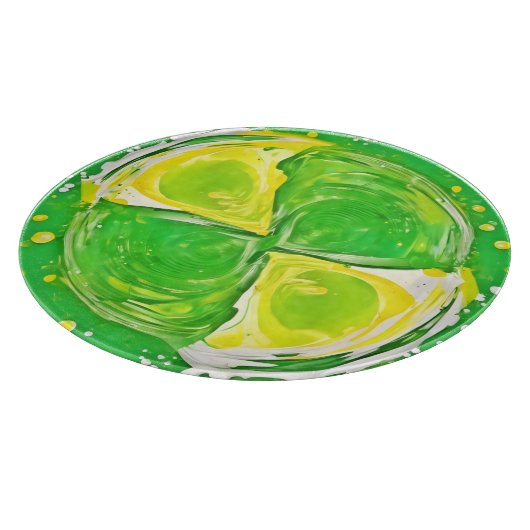 Lime Green Spiral Schneidebrett (Ecke)