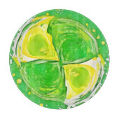 Lime Green Spiral Schneidebrett (Vorderseite)