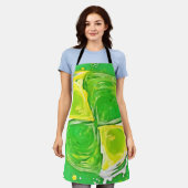 Lime Green Spiral Schürze (Getragen)
