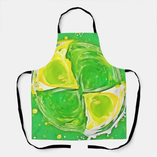 Lime Green Spiral Schürze (Vorderseite)