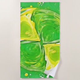 Lime Green Spiral Strandtuch
