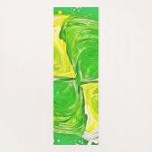 Lime Green Spiral Yogamatte (Rückseite)