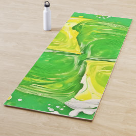 Lime Green Spiral Yogamatte