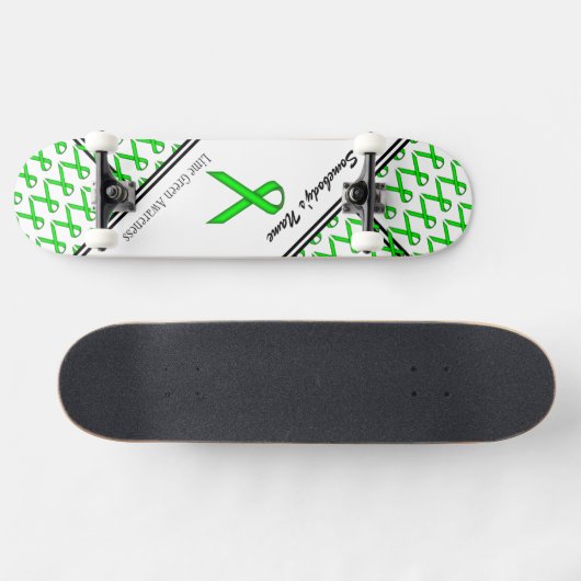 Lime Green Standard Ribbon von Kenneth Yoncich Skateboard (Horizontal)