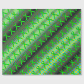 Lime Green Std Ribbon Muster von Kenneth Yoncich Geschenkpapier (Flach)