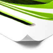 Lime Green Stiletto Shoe Print Poster (Ecke)