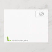 Lime Green Stiletto Shoe und Rose Ankündigungspostkarte (Rückseite)