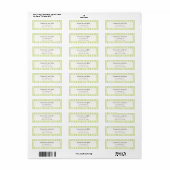 Lime Green Stripe Wedding Return Address Labels (Vorne)
