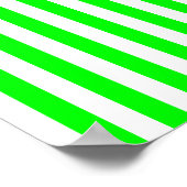 Lime Green Striping Muster Poster (Ecke)