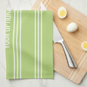 Lime Green Strips Küchentücher (Viertel Falte)