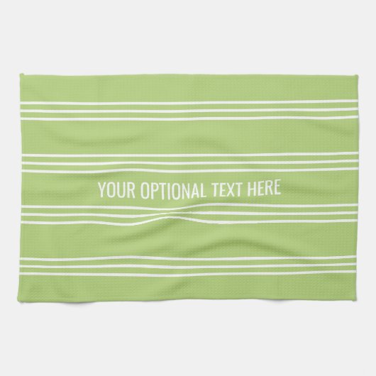 Lime Green Strips Küchentücher (Horizontal)