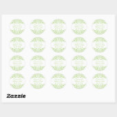 Lime Green Swirl Blume Danke Sticker (Blatt)