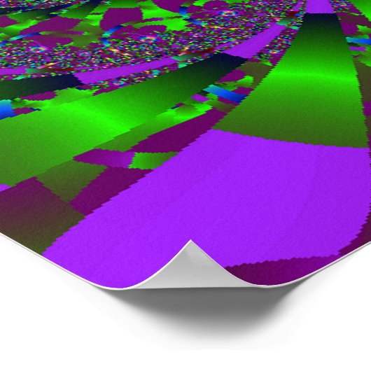 Lime Green Swirl Poster (Ecke)