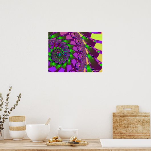 Lime Green Swirl Poster (Küche)