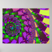 Lime Green Swirl Poster (Vorne)