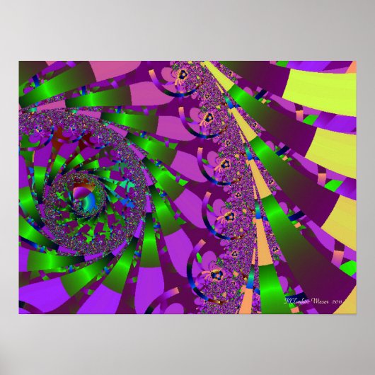 Lime Green Swirl Poster (Vorne)