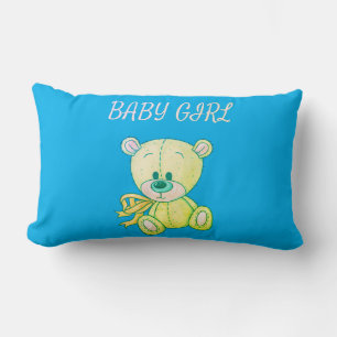 Lime Green Teddy Bear Lumbar Kissen