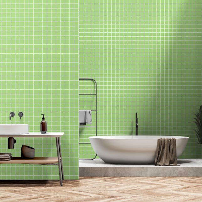 Lime Green Tile Tapete (Badezimmer)